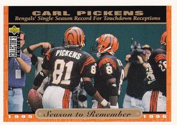 Carl Pickens Cincinnati Bengals 1996 Upper Deck Collector's Choice NFL Season to Remember #50